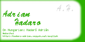 adrian hadaro business card