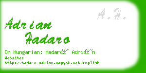 adrian hadaro business card